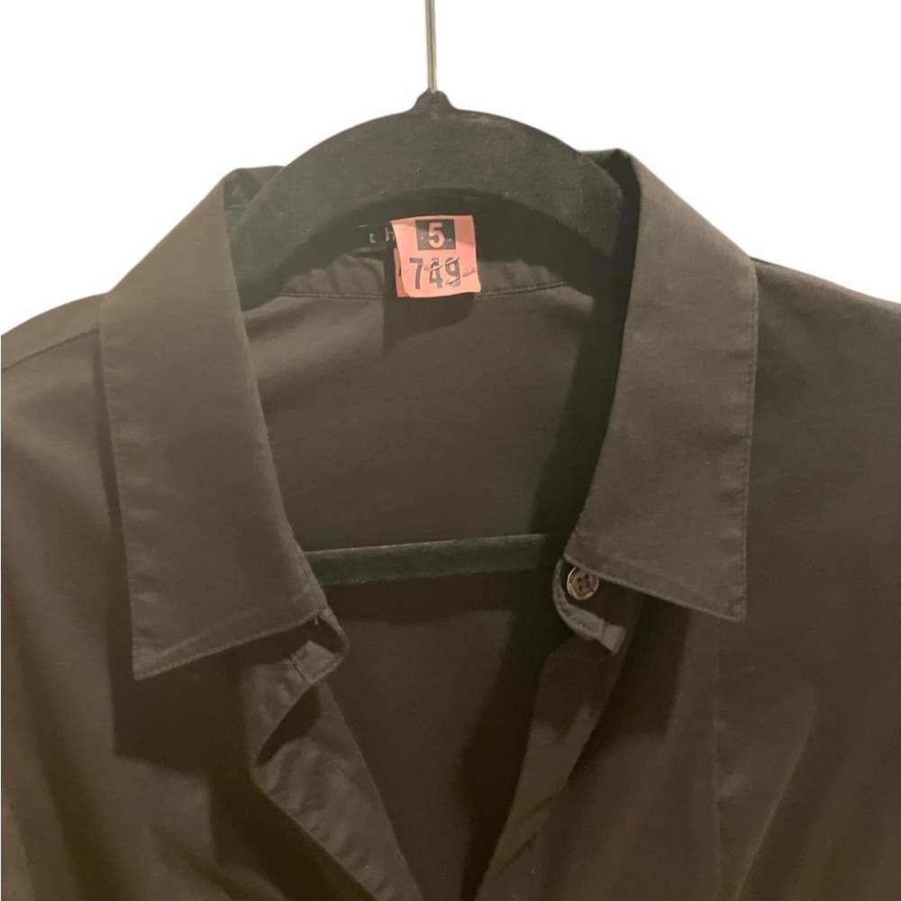 Theory Black Long Sleeve Shirt Dress - Picture 7 of 9